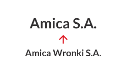 2016 - Az Amica Wronki S.A. név Amica S.A. névre változott.
